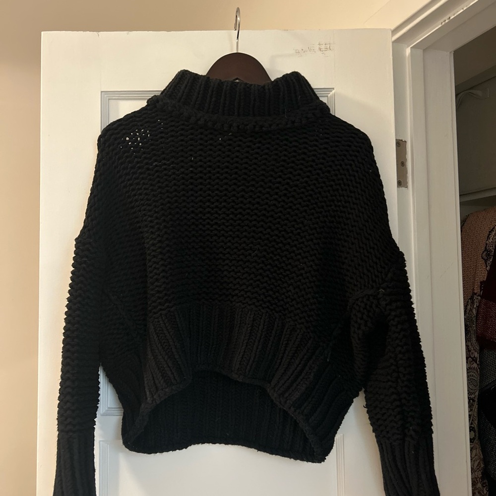 Free People Black Knit Women's Sweater